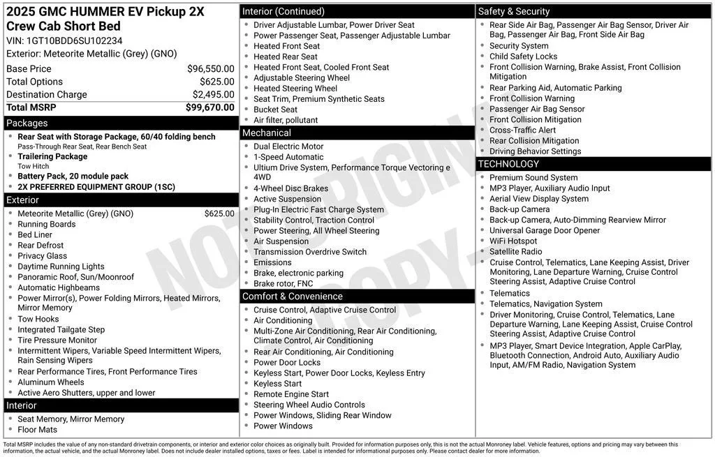 2025 GMC HUMMER EV Pickup 2X photo 6