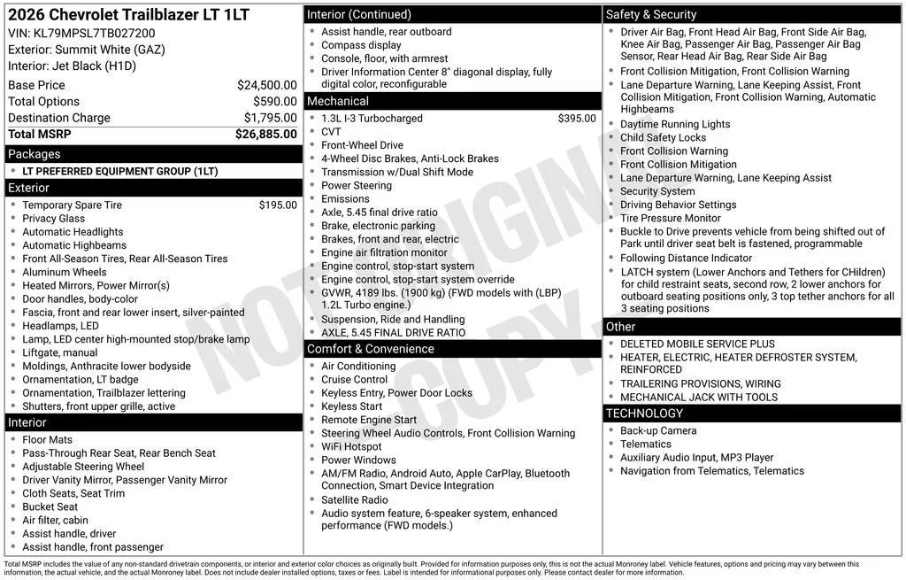 2026 Chevrolet Trailblazer LT photo 6