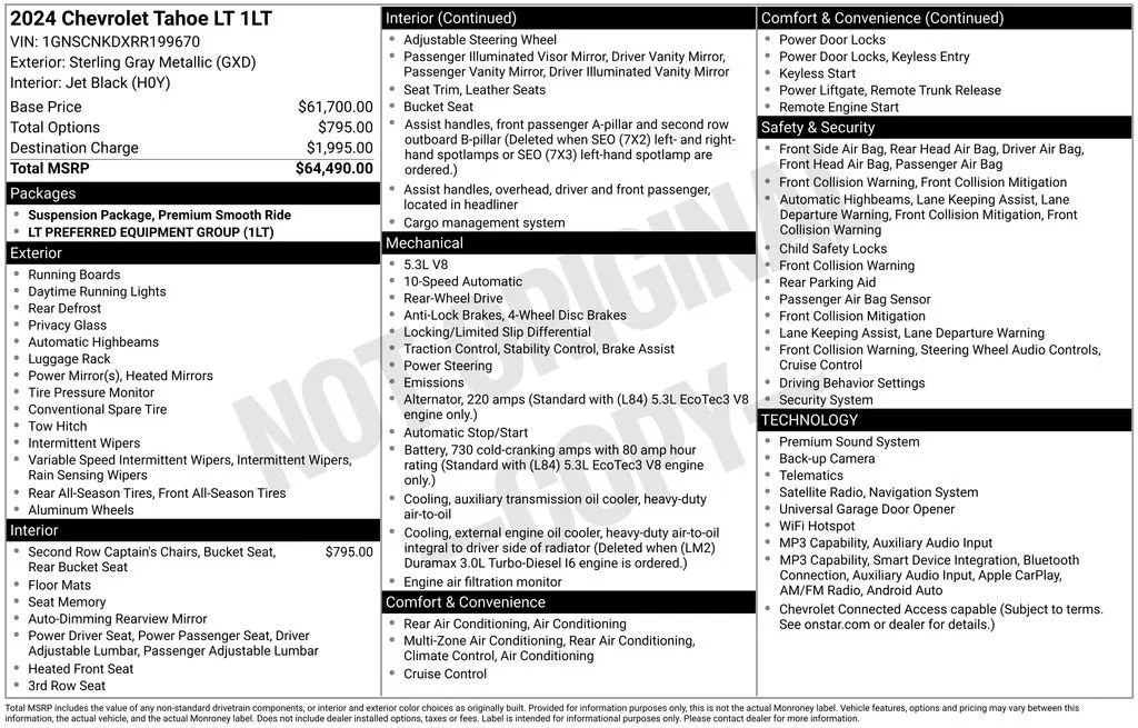 2024 Chevrolet Tahoe LT photo 6