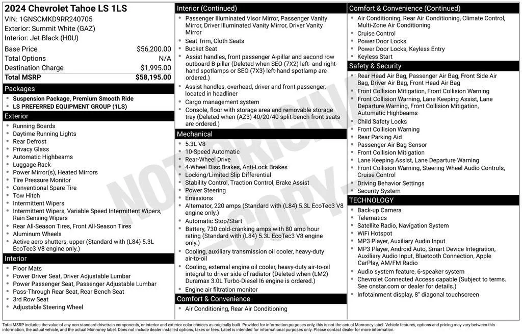 2024 Chevrolet Tahoe LS photo 6
