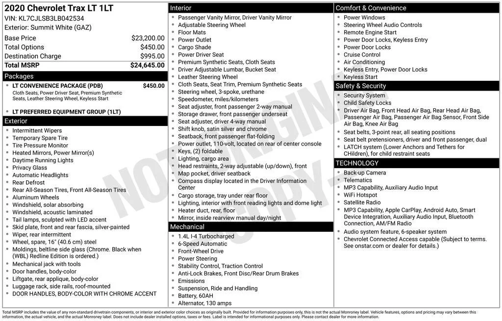 2020 Chevrolet Trax LT photo 6