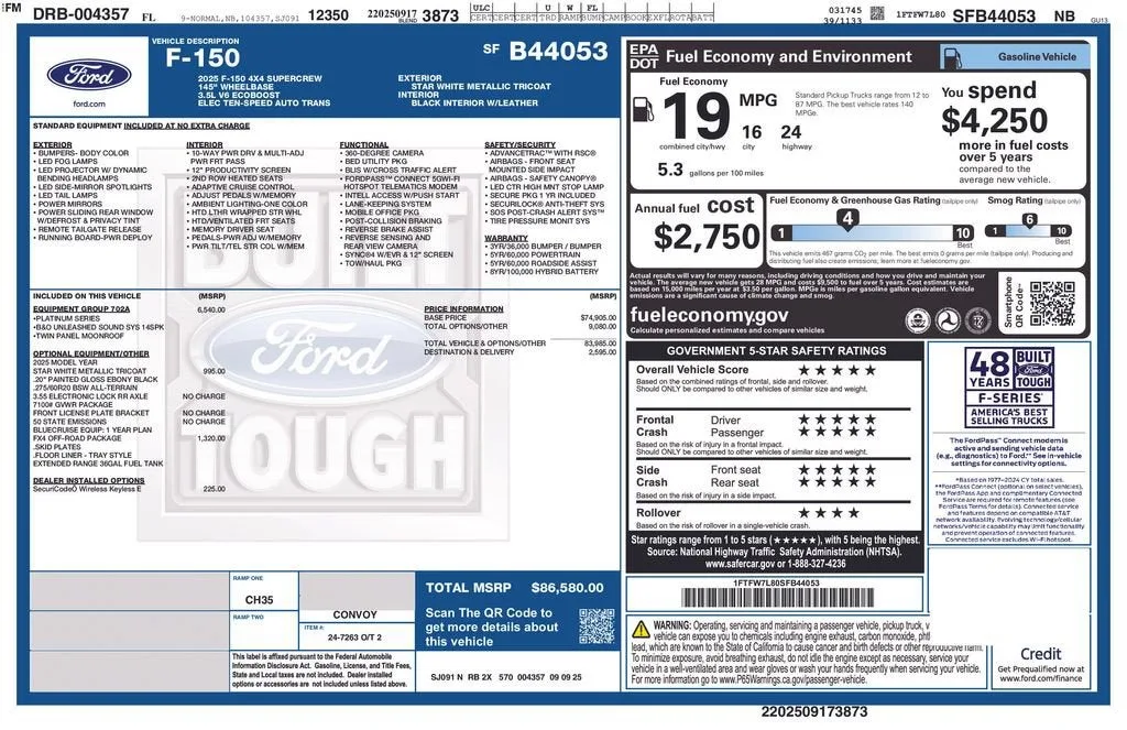 2025 Ford F-150 Platinum photo 6