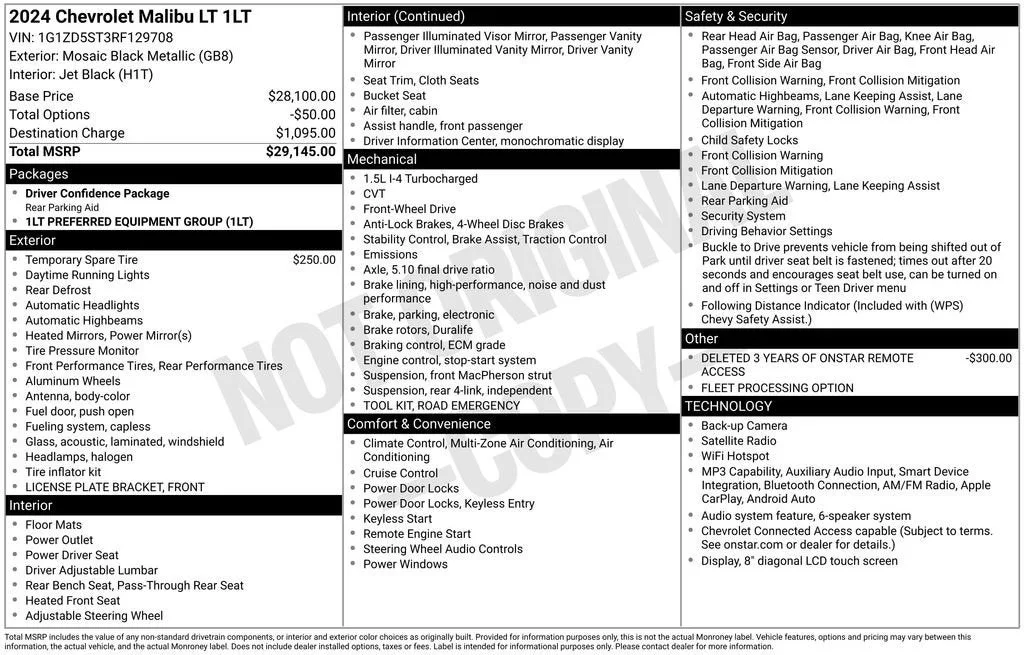 2024 Chevrolet Malibu 1LT photo 6
