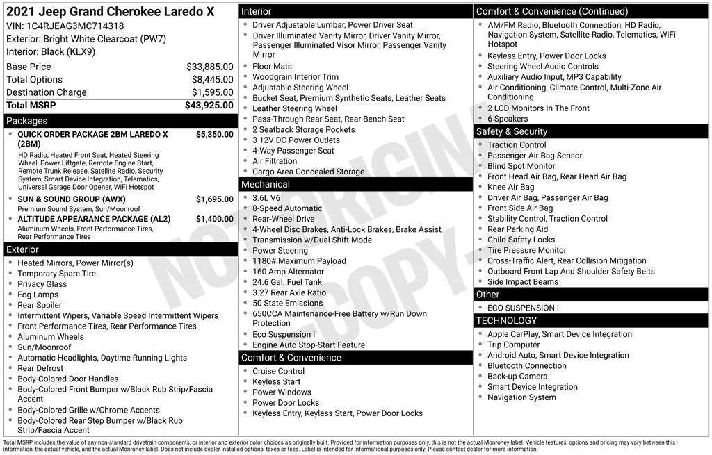 2021 Jeep Grand Cherokee Laredo X 4x2 photo 6