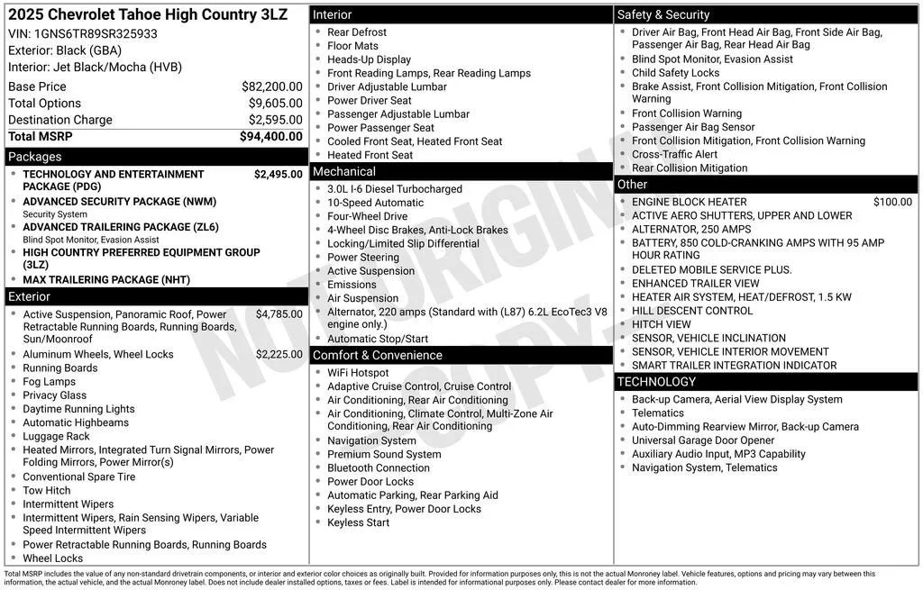 2025 Chevrolet Tahoe High Country photo 6