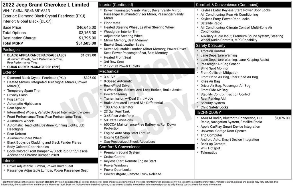 2022 Jeep Grand Cherokee L Limited 4x2 photo 6