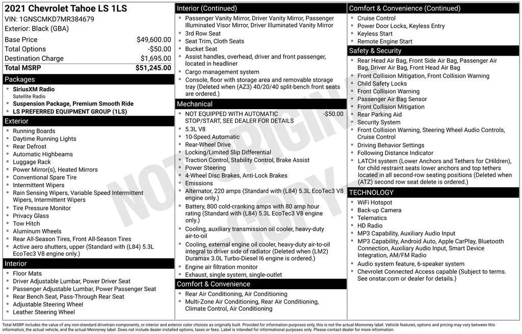 2021 Chevrolet Tahoe LS photo 6