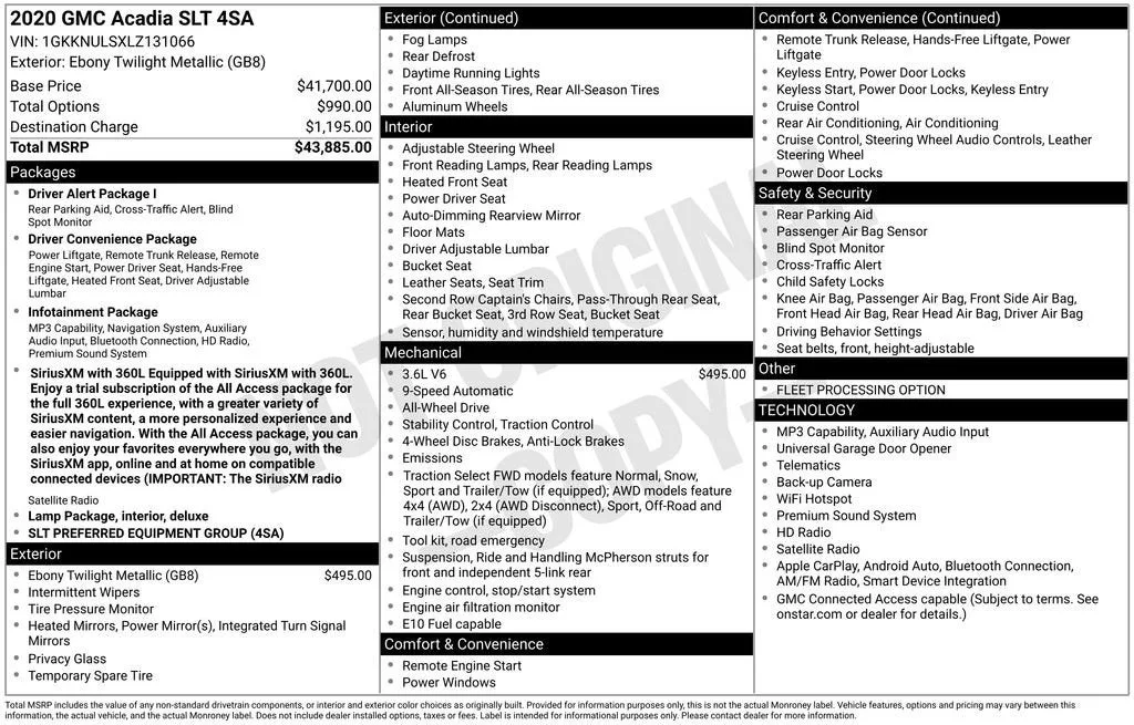 2020 GMC Acadia SLT photo 6