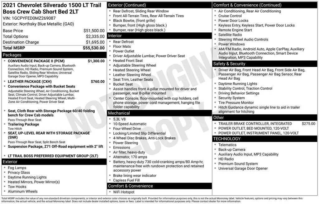 2021 Chevrolet Silverado 1500 LT Trail Boss photo 6