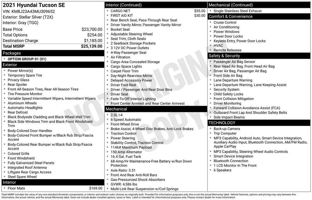 2021 Hyundai Tucson SE photo 6