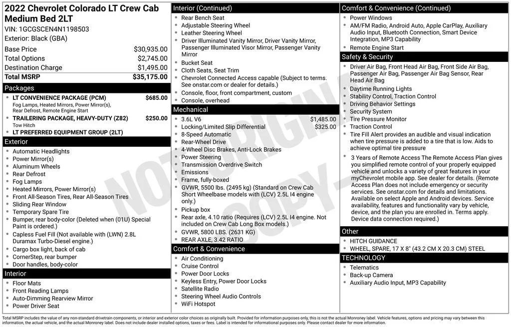 2022 Chevrolet Colorado LT photo 6