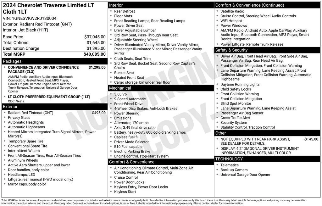 2024 Chevrolet Traverse Limited LT Cloth photo 6