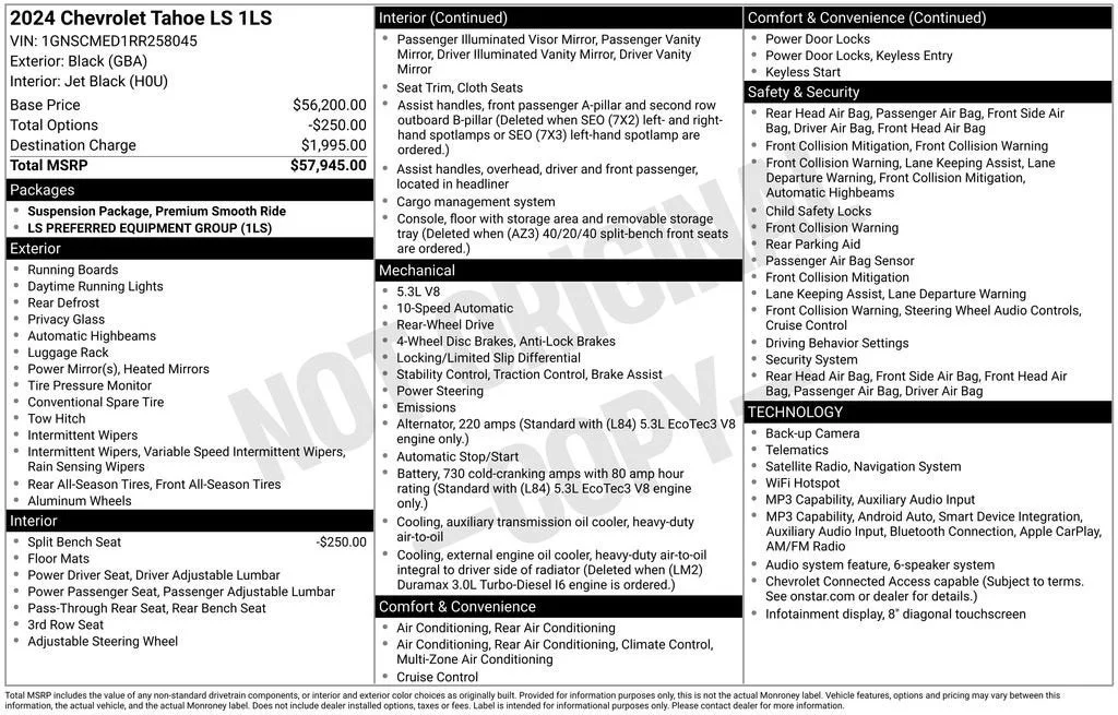 2024 Chevrolet Tahoe LS photo 6
