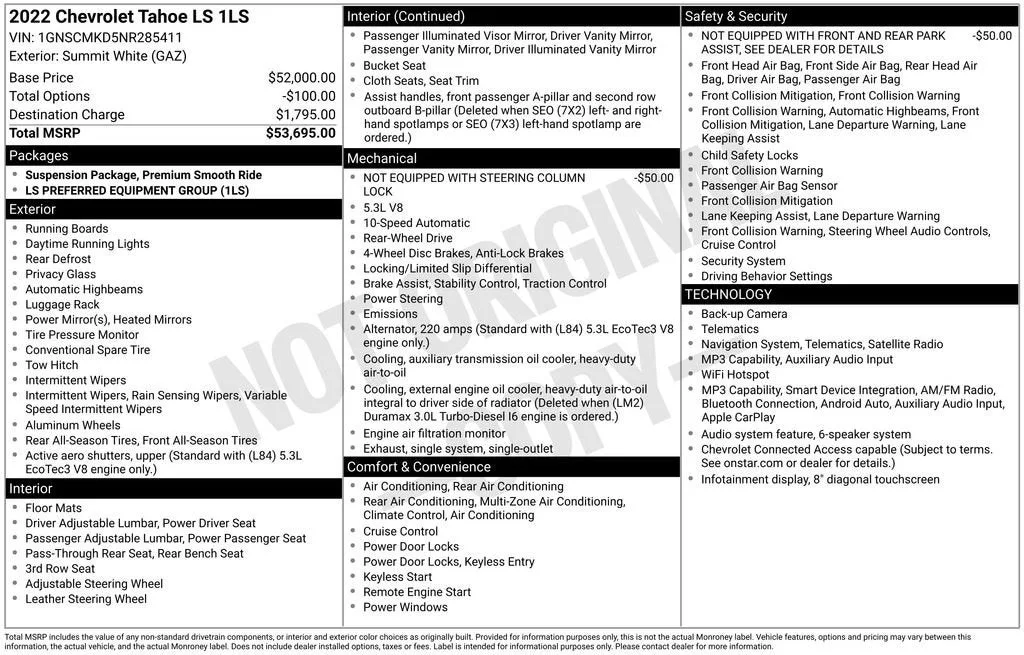 2022 Chevrolet Tahoe LS photo 6