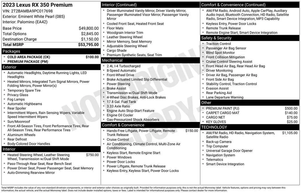 2023 Lexus RX 350 Premium photo 6