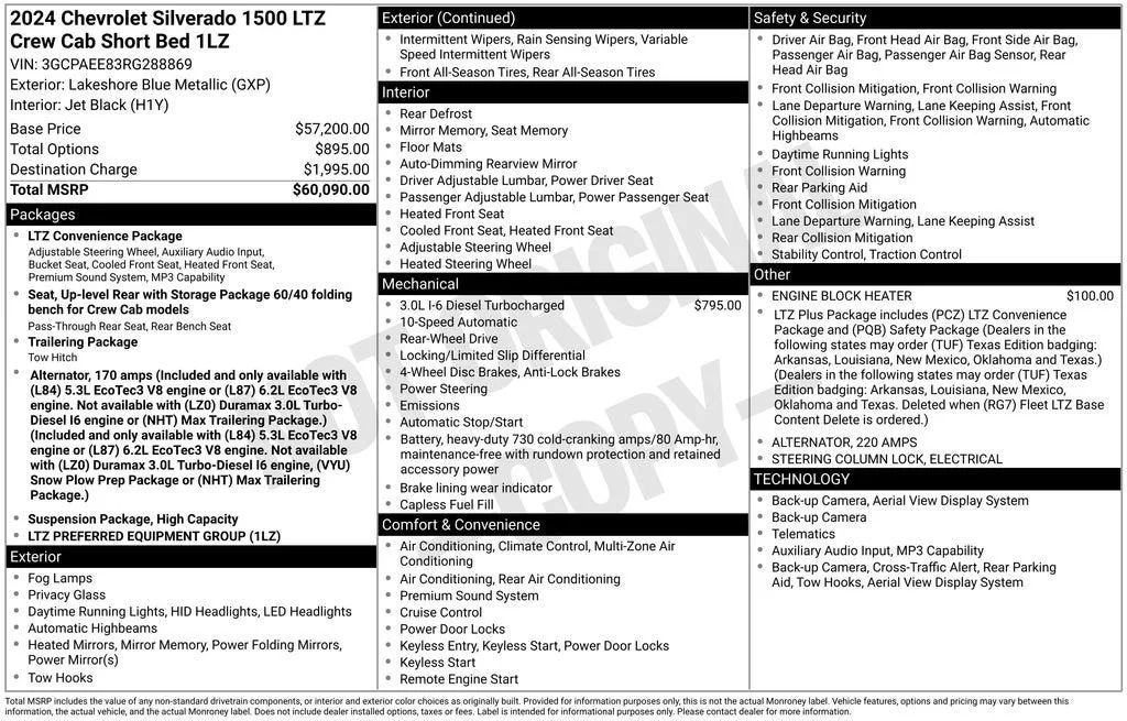 2024 Chevrolet Silverado 1500 LTZ photo 6