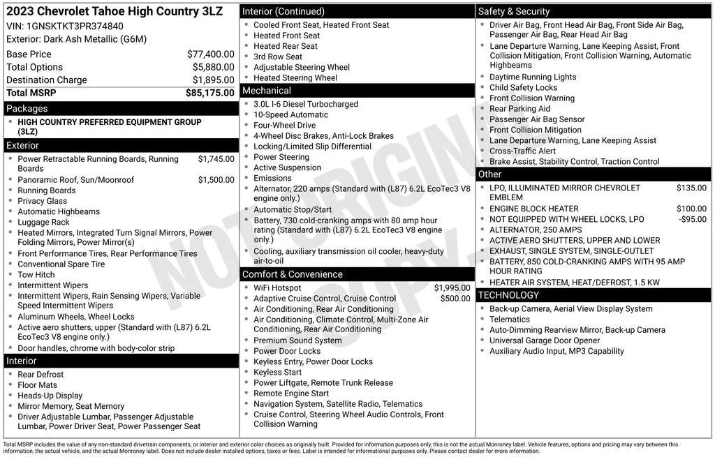 2023 Chevrolet Tahoe High Country photo 6