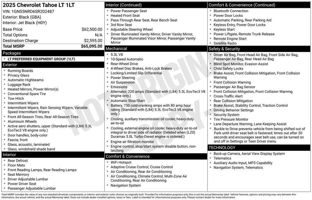 2025 Chevrolet Tahoe LT photo 6