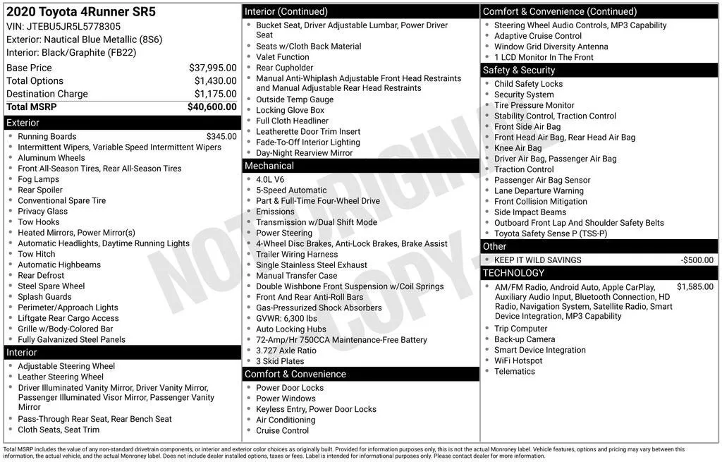 2020 Toyota 4Runner SR5 photo 6