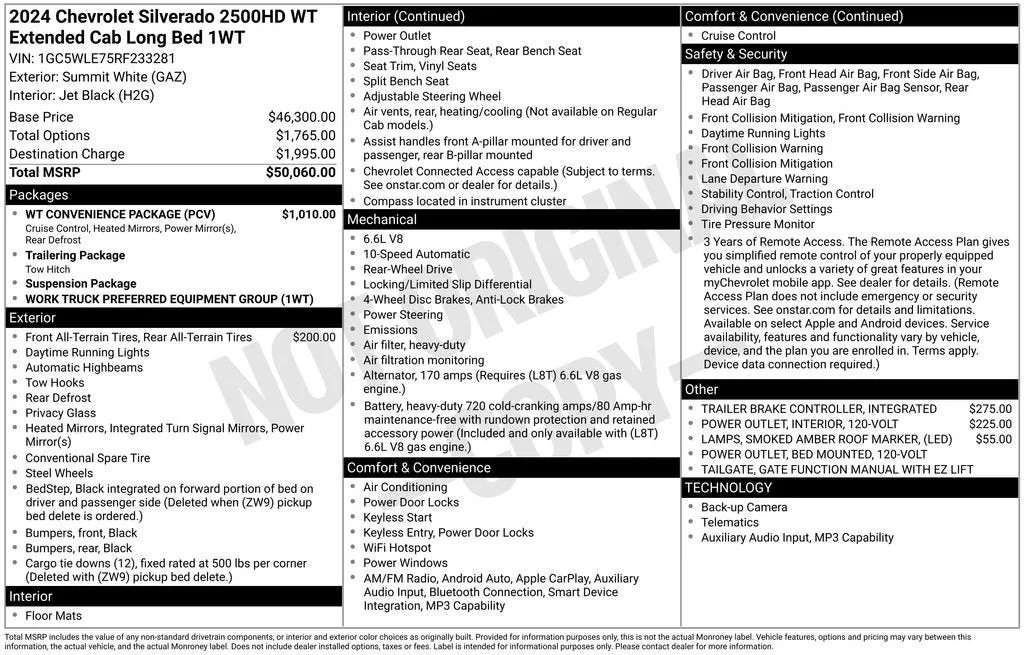 2024 Chevrolet Silverado 2500 HD WT photo 6