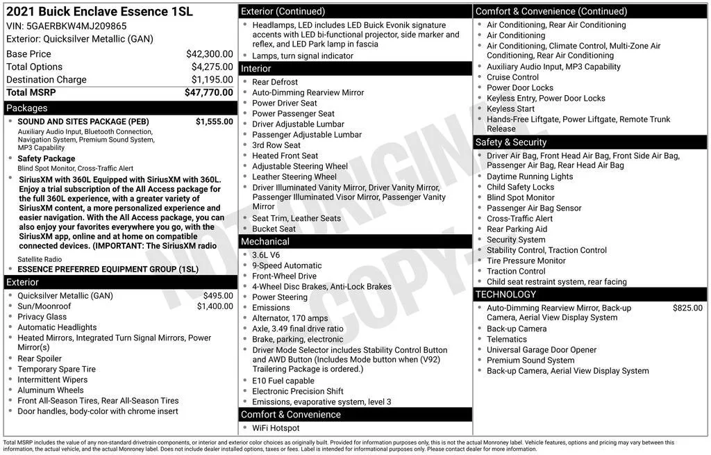 2021 Buick Enclave Essence photo 6