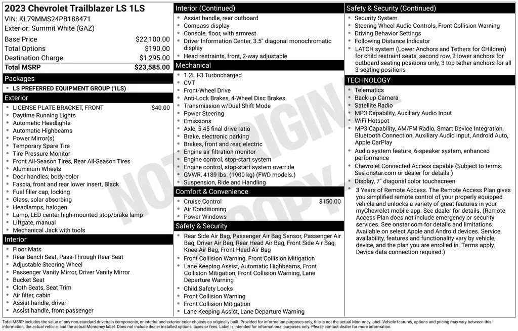 2023 Chevrolet Trailblazer LS photo 6