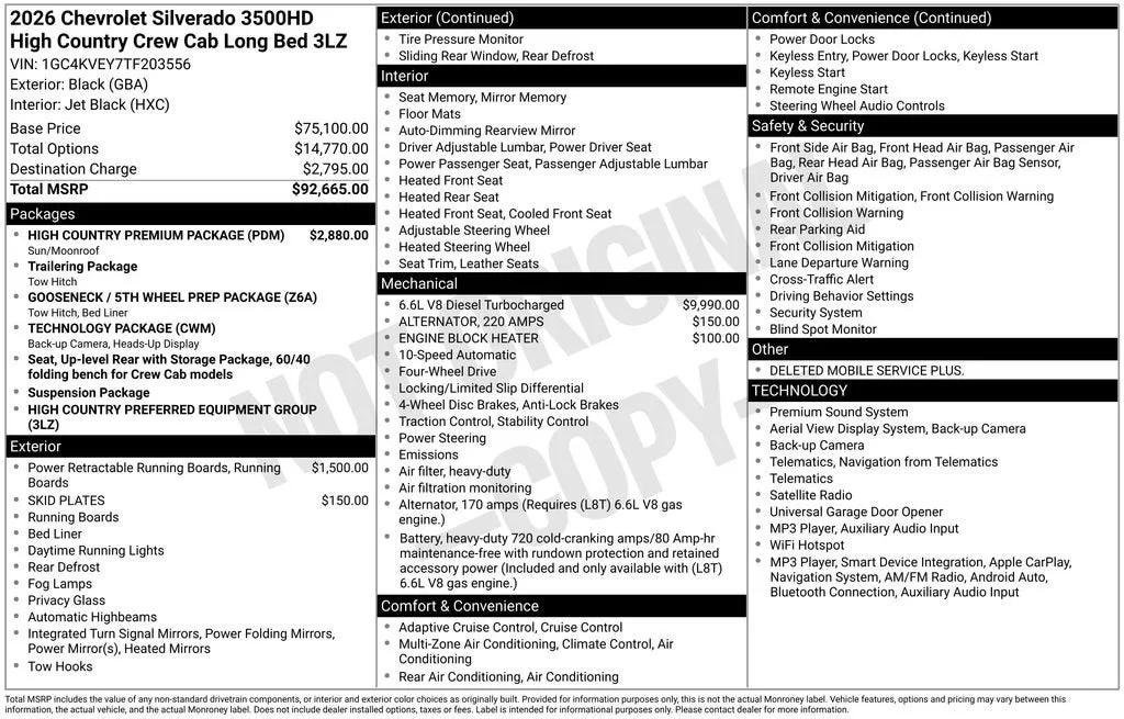 2026 Chevrolet Silverado 3500 HD High Country DRW photo 6