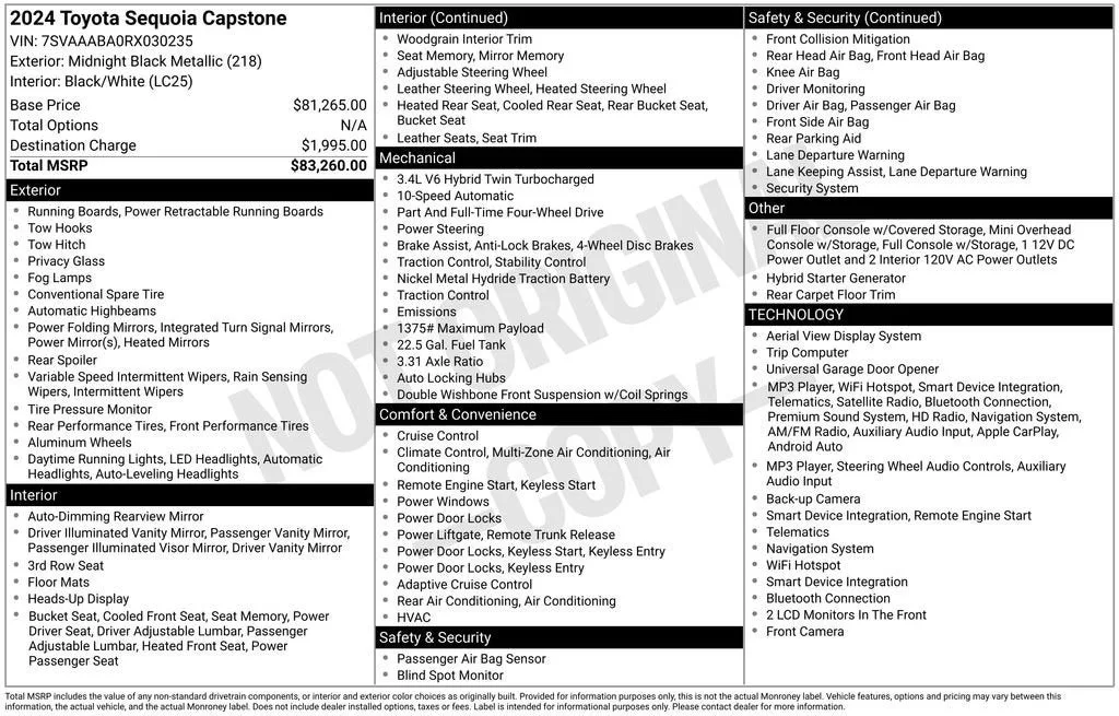 2024 Toyota Sequoia Capstone photo 6