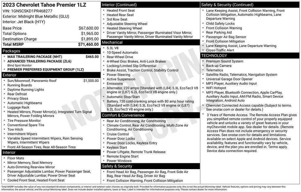 2023 Chevrolet Tahoe Premier photo 6
