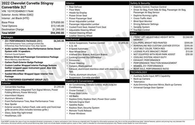 2022 Chevrolet Corvette Stingray 3LT photo 7