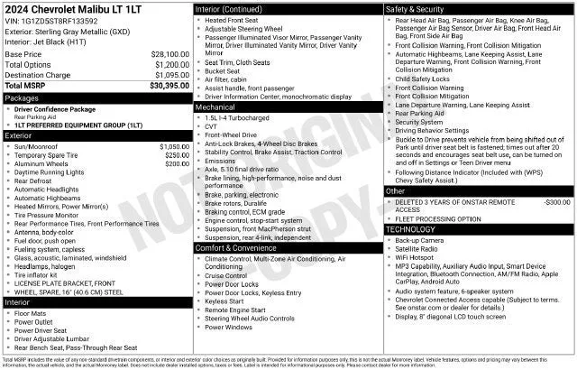 2024 Chevrolet Malibu 1LT photo 7