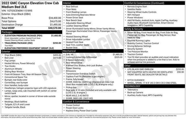 2022 GMC Canyon Elevation photo 7