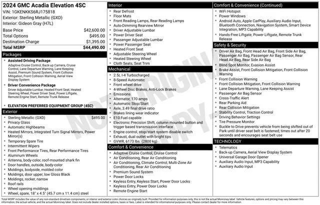 2024 GMC Acadia Elevation photo 7