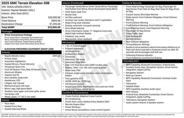 2025 GMC Terrain Elevation photo 7