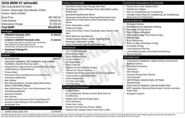 2026 BMW X7 xDrive40i photo 2