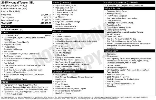 2025 Hyundai Tucson SEL photo 2