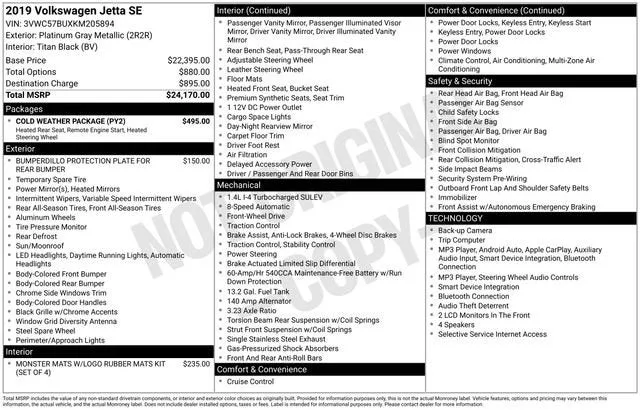 2019 Volkswagen Jetta 1.4T SE photo 2