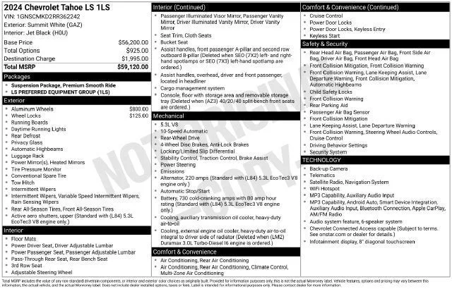2024 Chevrolet Tahoe LS photo 7