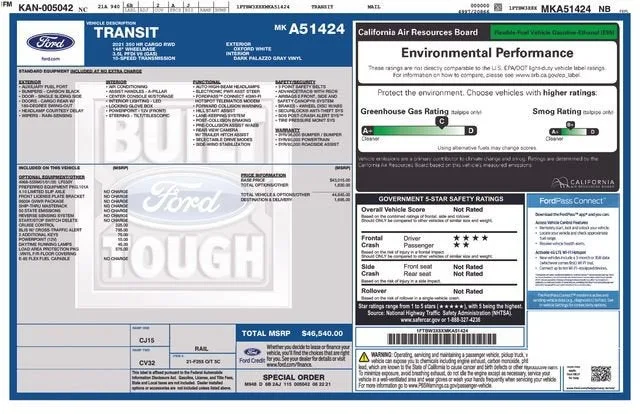 2021 Ford Transit-350 Cargo Van T350 photo 2