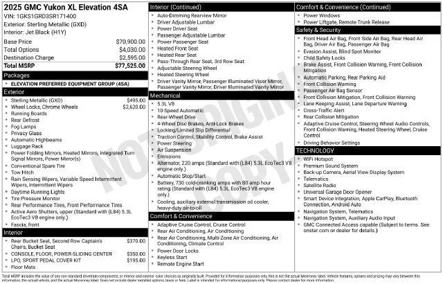 2025 GMC Yukon XL Elevation photo 7