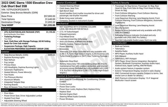 2023 GMC Sierra 1500 Elevation photo 7