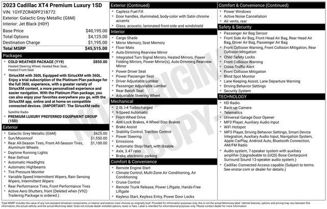 2023 Cadillac XT4 FWD Premium Luxury photo 2