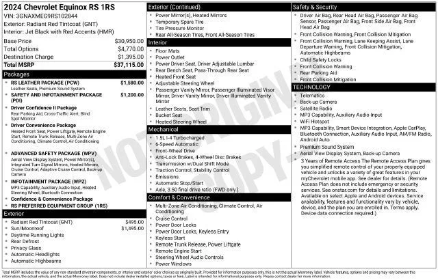 2024 Chevrolet Equinox RS photo 2