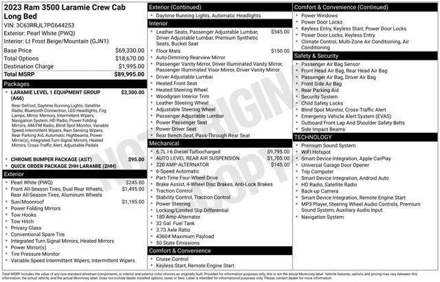 2023 RAM 3500 Laramie Crew Cab 4x4 8' Box photo 7
