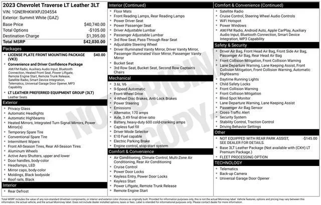 2023 Chevrolet Traverse LT Leather photo 7