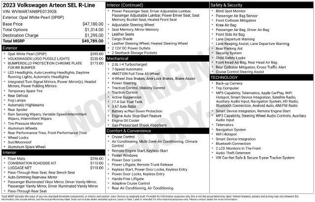 2023 Volkswagen Arteon 2.0T SEL R-Line photo 7