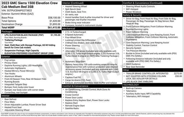 2023 GMC Sierra 1500 Elevation photo 7