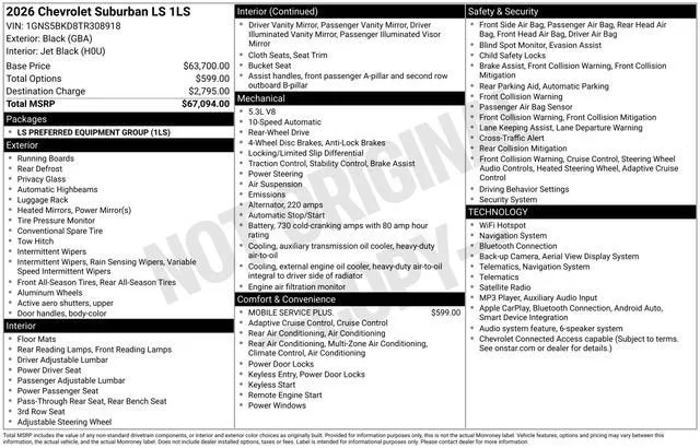 2026 Chevrolet Suburban LS photo 7