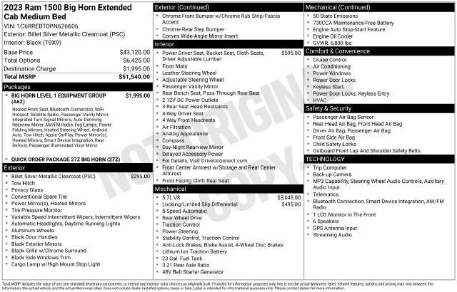 2023 RAM 1500 Big Horn Quad Cab 4x2 6'4" Box photo 7