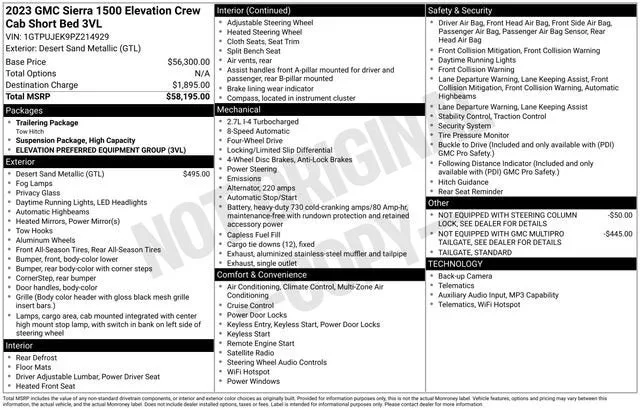2023 GMC Sierra 1500 Elevation photo 7